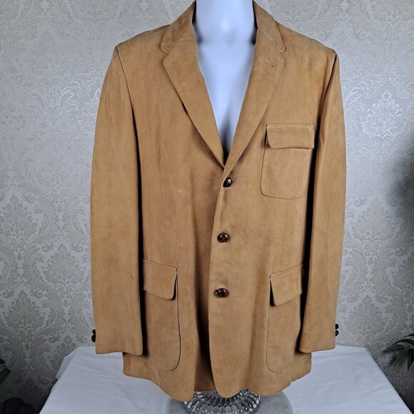 Alan Ladd Size 42 Suede Masterpiece by California Sportswear Blazer Vintage - Picture 1 of 12